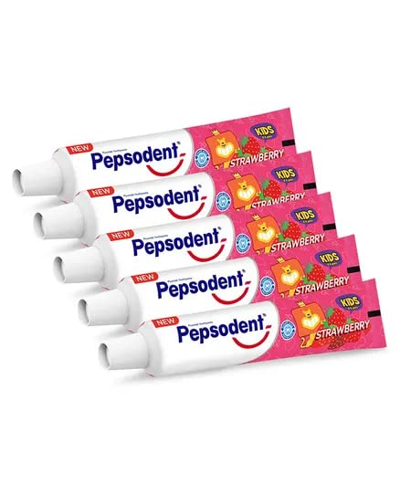 Pepsodent Kids Toothpaste Strawberry, 45 G (Pack of 5)