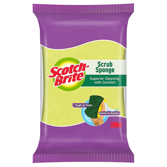 Scotch-Brite Scrub Sponge Ideal for dishwash Liquid (8cm X 5cm) || Pack of 6