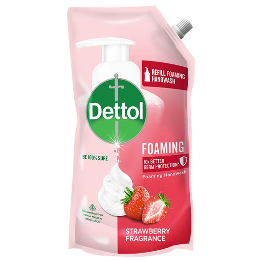 Dettol Foaming Handwash Refill - Strawberry, 700ml | Rich Foam | Moisturizing Hand Wash | Soft on Hands