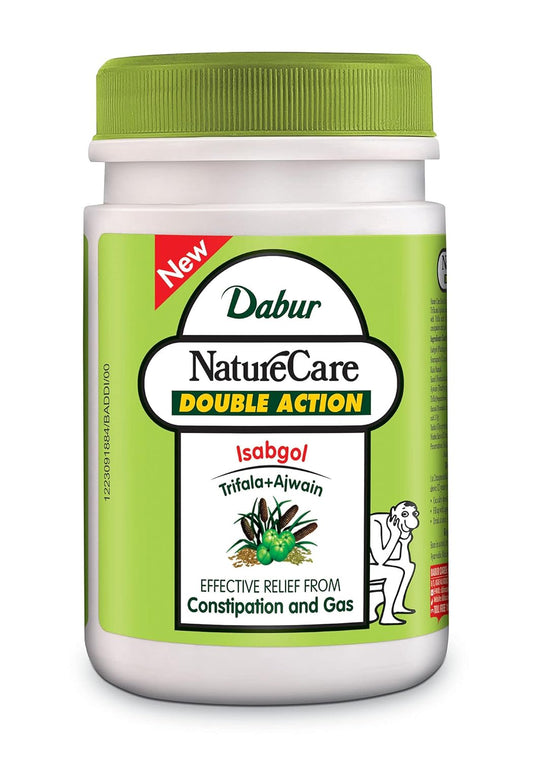 Dabur Nature Carel Double Action Isabgol, Trifala And Ajwain - 100g | Effective Relief From Constipation & Gas