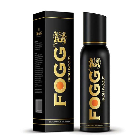 Fogg Fresh Woody Premium No Gas Deodorant for Men, Long-Lasting Perfume Body Spray, 150 ml