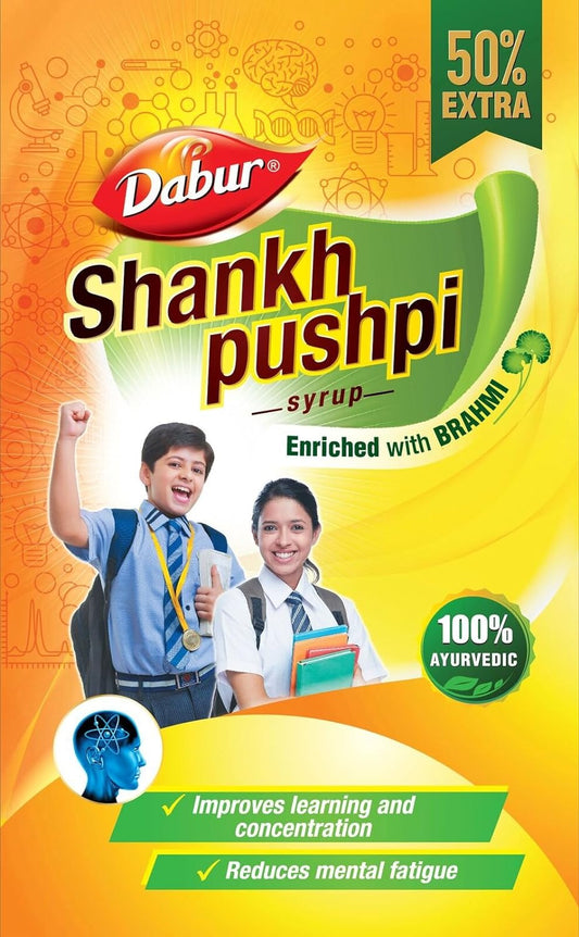 Dabur Shankhpushpi Syrup - 225ml (with 125 ml Free)
