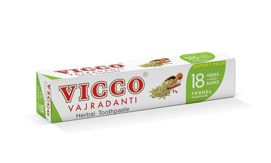 Vicco Vajradanti Ayurvedic Paste, Saunf Flavour, 18 Essential Herbs and Barks, Prevents Bad Breath, For Strong and Healthy Teeth, 200 gms