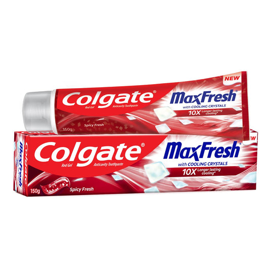 Colgate MaxFresh 150g  Toothpaste, Red Gel Paste with Menthol ,