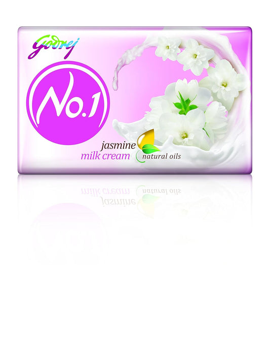 Godrej No. 1 Long-Lasting Fragrance High TFM Jasmine Soap, 100g -Pack of 4