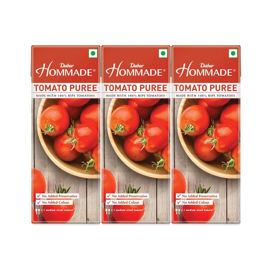 Dabur Hommade Tomato Puree Ripe Tomatoes - 200 Gm (Pack of 3)