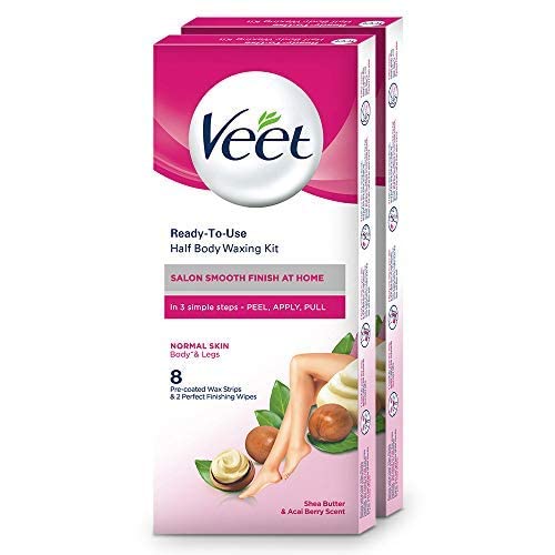 Veet Full Body Waxing Strip Kit For Normal Skin - 8 Strips Pack of 1