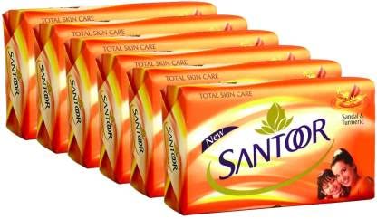 santoor Soap Sandal & Turmeric 125g x 6 (6 x 125 g)