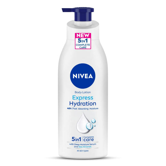 Nivea Express Hydration 400Ml Body Lotion | 48 H Moisturization & Hydration For Summer | Goodness Of Sea Minerals & Deep Moisture Serum | Non Greasy & Healthy Looking Skin |For All Skin Types