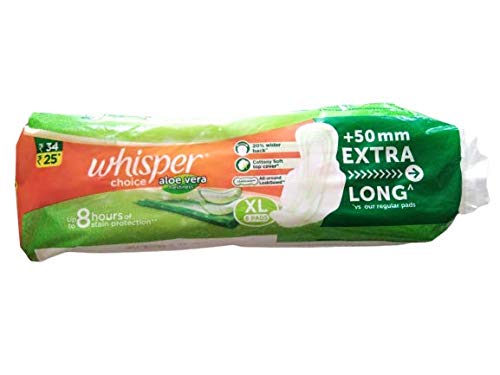 Whisper Choice Aloe Vera Xl 6 Pad Pack Of 1