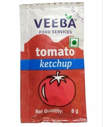 Veeba Ketchup Tomato 8 Gms 1200 Sachet (12 Pack Of 100) Free 250 Gm Sandwich Spread And 280 Gm Pizza Sauce