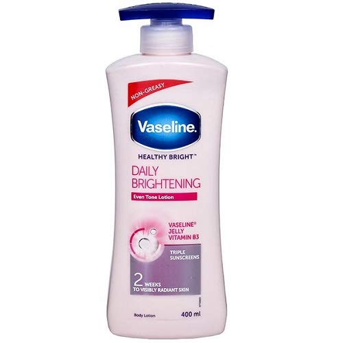 Vaseline Healthy Bright Daily Brightening Body Lotion, With Triple Sunscreen For Soft, Smooth, Moisturised, Even Tone Skin, 400 ml