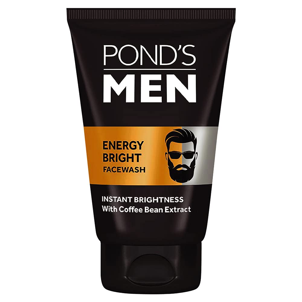 Pond'S Men Energy Bright Anti-Dullness Facewash With Coffee Bean, 50 G