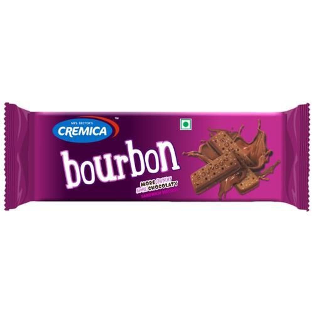 Cremica Bourbon More Chocolate Sandwich Biscuits, 120g