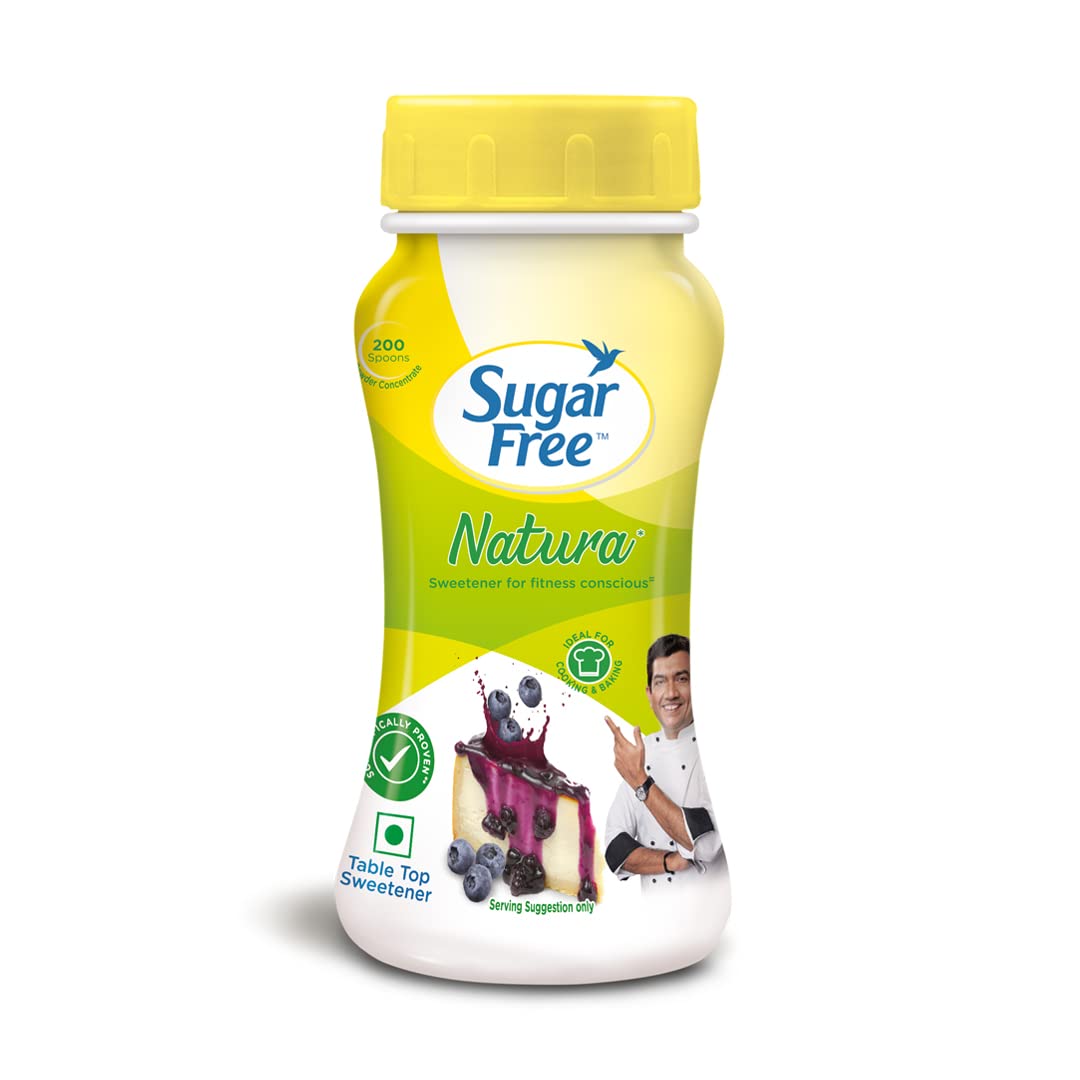 Sugar Free Natura, 100g, Jar | Equivalent to Sweetness from 1Kg Sugar |100% Safe| Scientifically Proven & Tested|Sweet like Sugar but with zero calories|