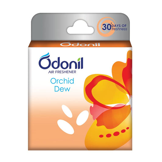 Odonil Bathroom Air Freshner Blocks (Orchid Dew) - 48G | Instant & Long Lasting Fragrance | Lasts Upto 30 Days | Germ Protection