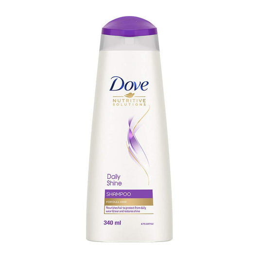 Dove Daily Shine Shampoo 340 Ml|| For Dry And Damaged Hair|| Strengthening Shampoo Gives Smooth And Strong Hair - Mild Daily Shampoo For Men & Women