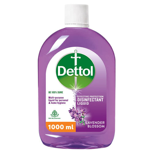 Dettol Liquid Disinfectant for Floor Cleaner, Surface Disinfection, Personal Hygiene (Lavender Blossom, 1L)