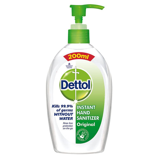 Dettol Original Germ Protection Alcohol Based Hand Sanitizer Pump, 200Ml