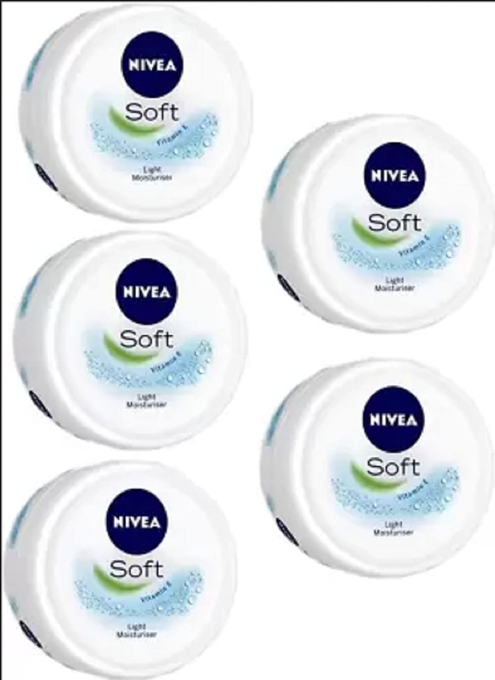 Nivea Soft Vitamin E Light Moisturizer Cream 25Ml X5 (125 Ml)