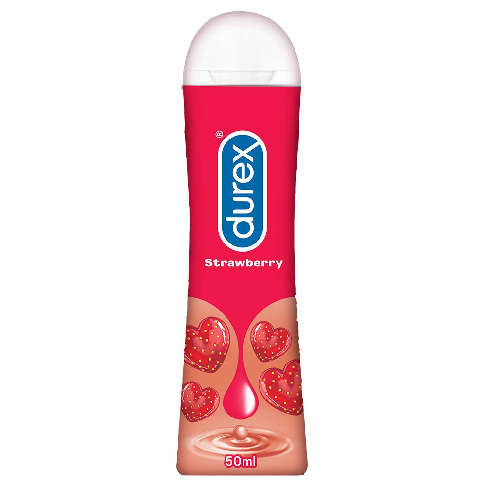 Durex Lube Strawberry Flavoured Lubricant Gel For Men & Women - 50Ml |