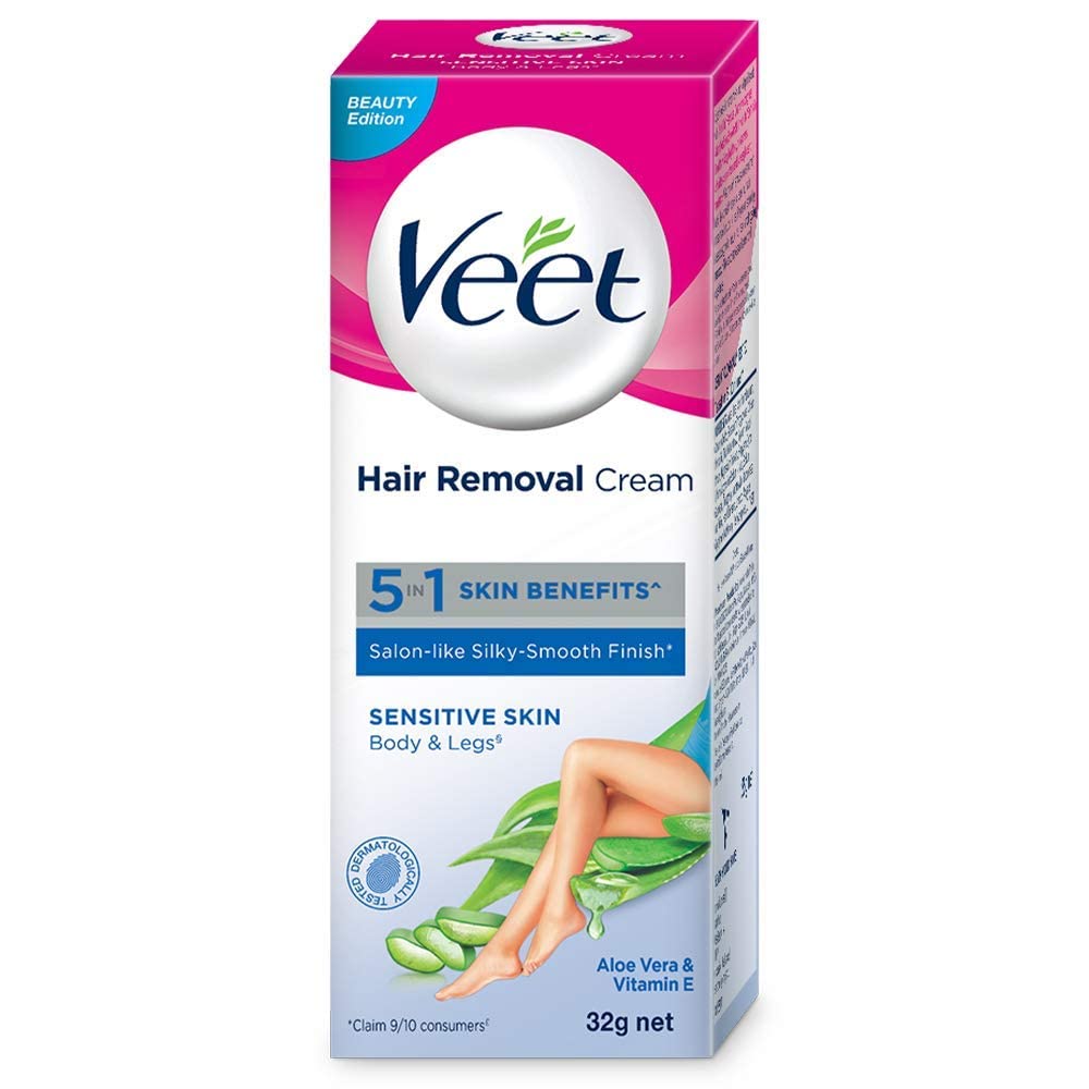 Veet Hair Removal Cream For Sensitive Skin -For Women, 30 Gm