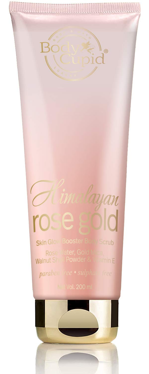 Body Cupid Himalayan Rose Gold Scrub - Skin Glow Booster - No Sulphates, Parabens - 200 Ml