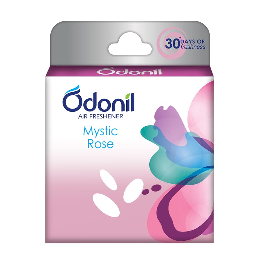 Odonil Bathroom Air Freshner Blocks (Mystic Rose) - 72g | Instant & Long Lasting Fragrance | Lasts upto 30 days | Germ Protection