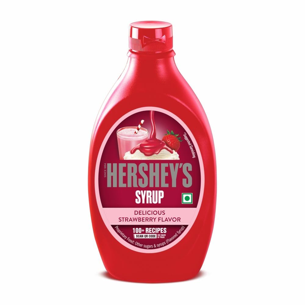 HERSHEY'S Strawberry Flavored Syrup | Delicious Strawberry Flavor | 623 G Bottle, Liquid