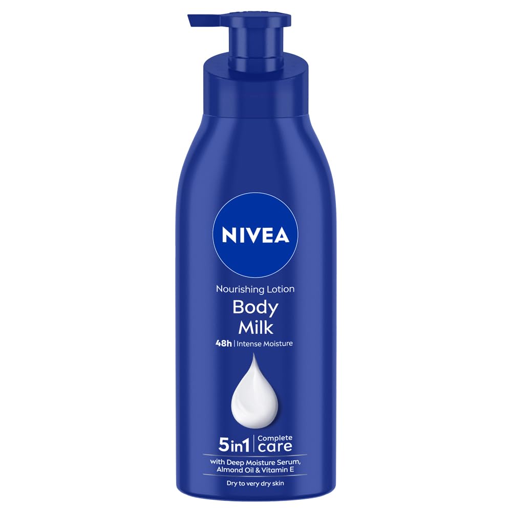 NIVEA Nourishing Body Milk 400ml Body Lotion | 48 H Moisturization | With 2X Almond Oil | Smooth and Healthy Looking Skin |For Very Dry Skin