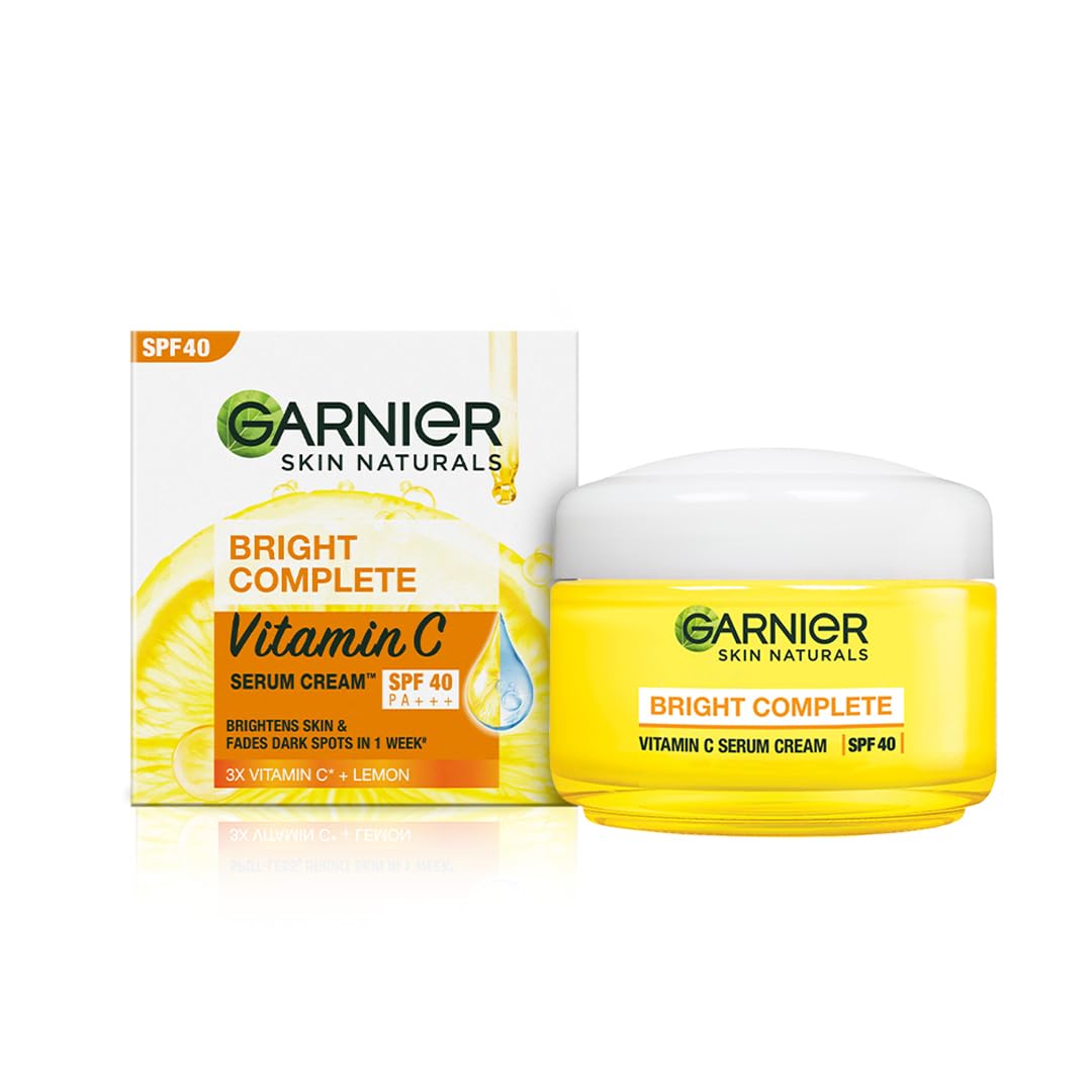 Garnier Skin Naturals Bright Complete Vitamin C Serum Cream with SPF40, Day Cream 45g