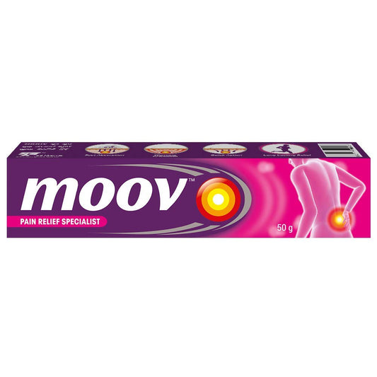 Moov Fast Pain Relief Cream - 50G | Suitable For Back Pain, Muscle Pain, Joint Pain, Knee Pain | 100% Ayurvedic Formula | Suitable For Sports & Gym Related Injuries