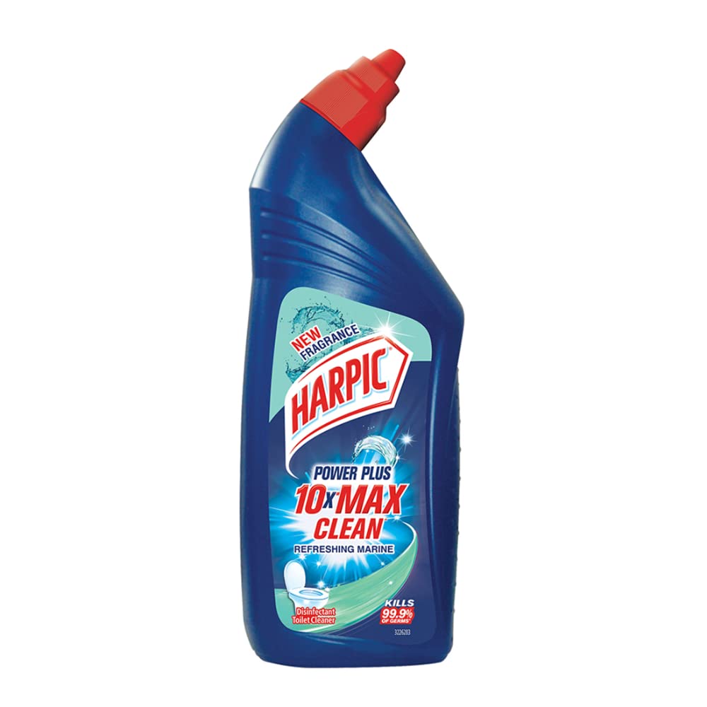 Harpic 1 Litre - Marine, Disinfectant Toilet Cleaner Liquid | Suitable for Toilet Bowls | Refreshingly Fragrant