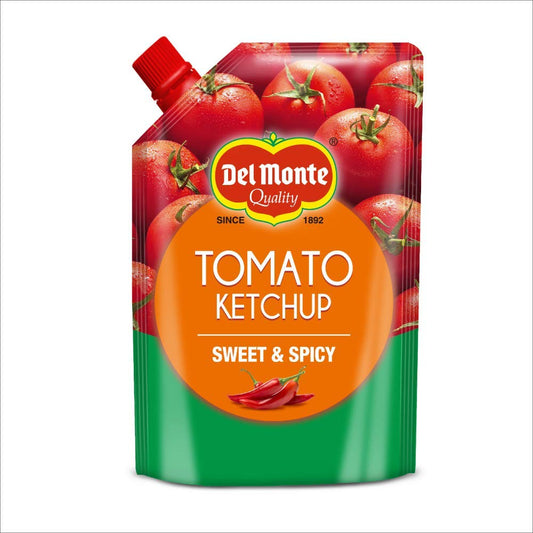 Del Monte Tomato Ketchup Sweet And Spicy Pouch, 900 Grams