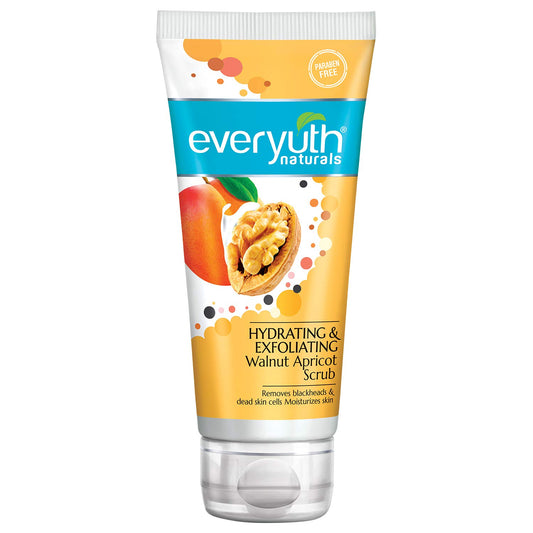 Everyuth Naturals Hydrating & Exfoliating Walnut Apricot Scrub, 100Gm, Tube