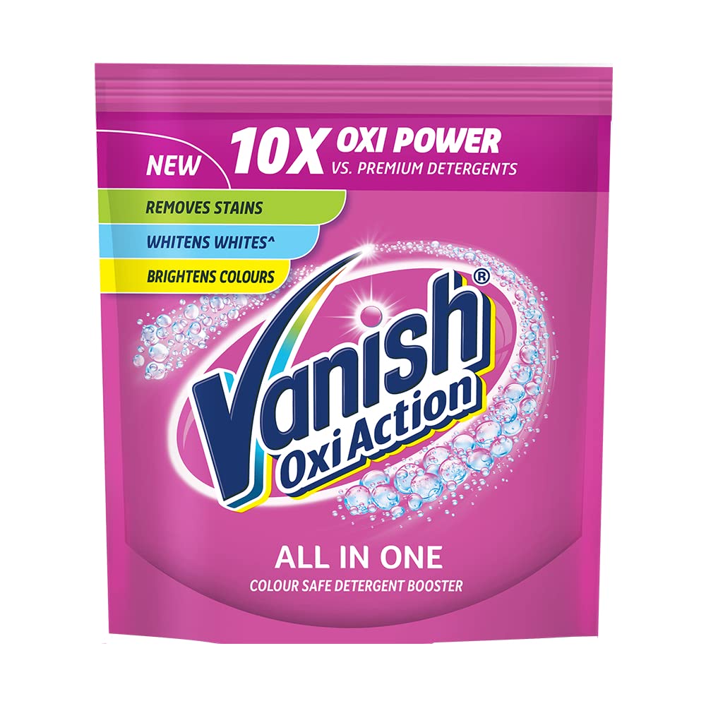 Vanish All In One Powder Detergent Booster - 200 G | Stain Remover For Clothes | Whitens Whites Brightens Colours| Suitable With All Washing Detergent Powders And Liquids