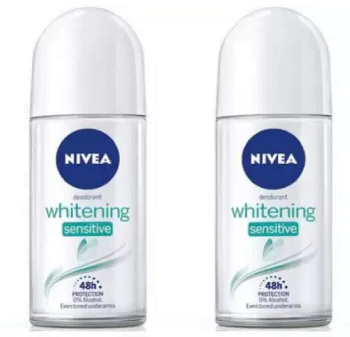 NIVEA WHITINING SENSITIVE & WHINTINING SENSITIVE #444 Deodorant Roll-on - For Men & Women (50 ml, Pack of 2)