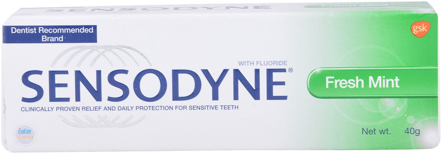 Sensodyne Tooth Paste - Fresh Mint, 40g Pack