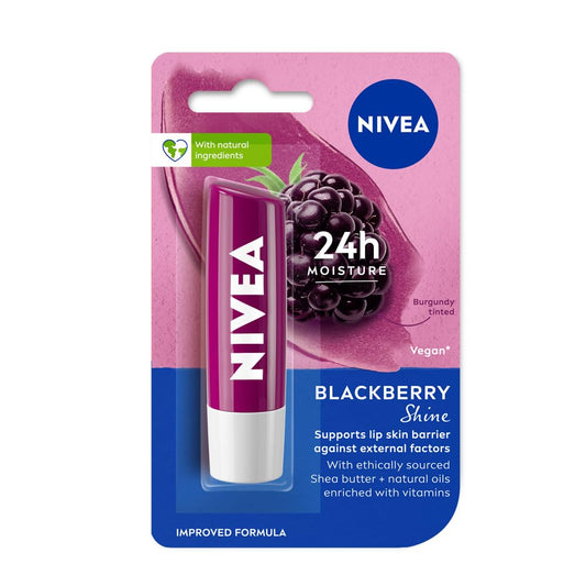 NIVEA लिप बाम, फ्रूटी बेरी शाइन, 4.8G, पर्पल