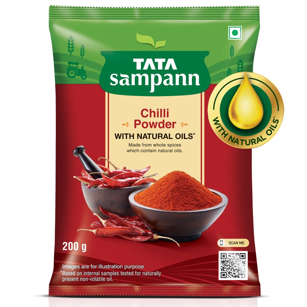 Tata Sampann Chilli Powder with Natural Oils, 200g,