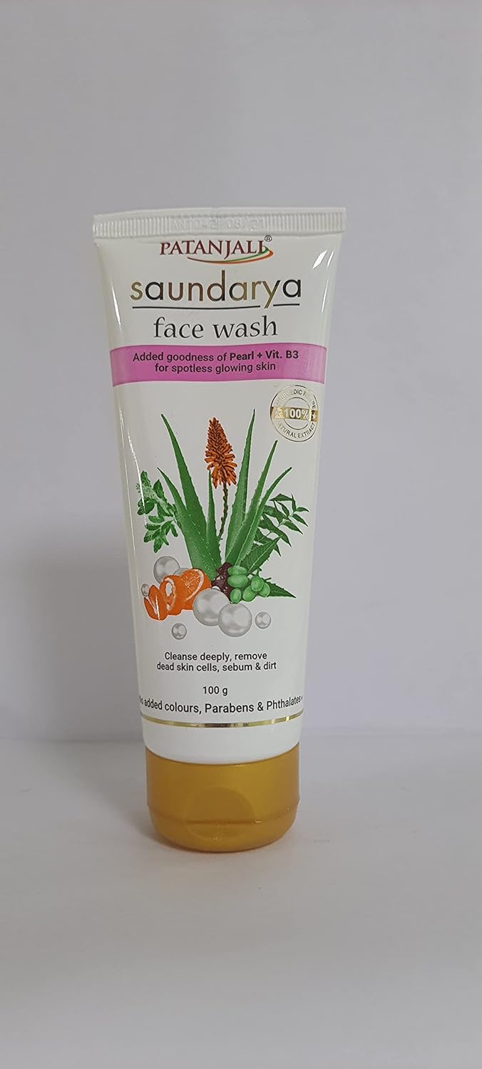 Patanjali Saundarya Face Wash 100 Gm Tube For Nourishing