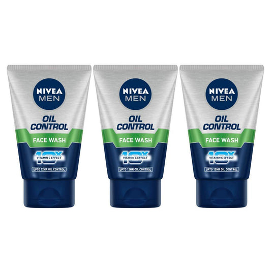 Nivea ऑयल कंट्रोल फेस वॉश, 100ml (3 का पैक)