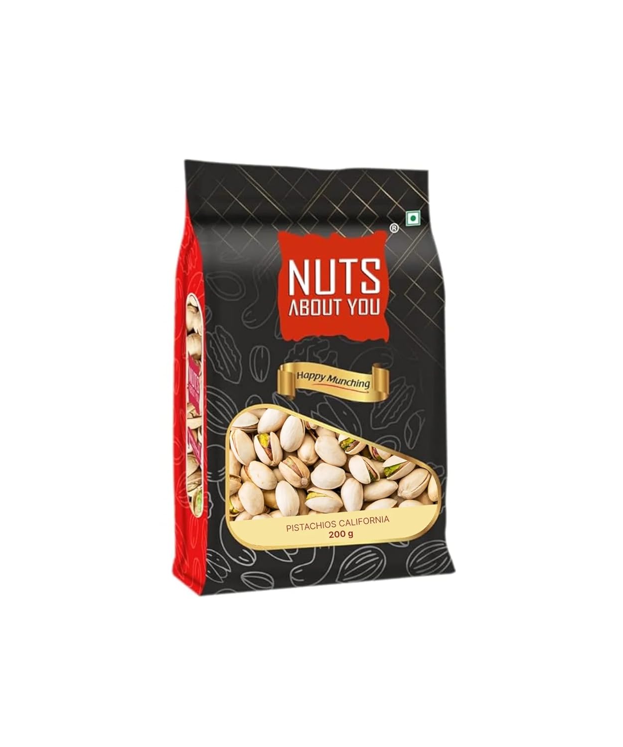 Nuts About You California Pistachios Roasted & Salted 200 g | Lightly Salted | Perfectly Roasted | Fresh & Crunchy