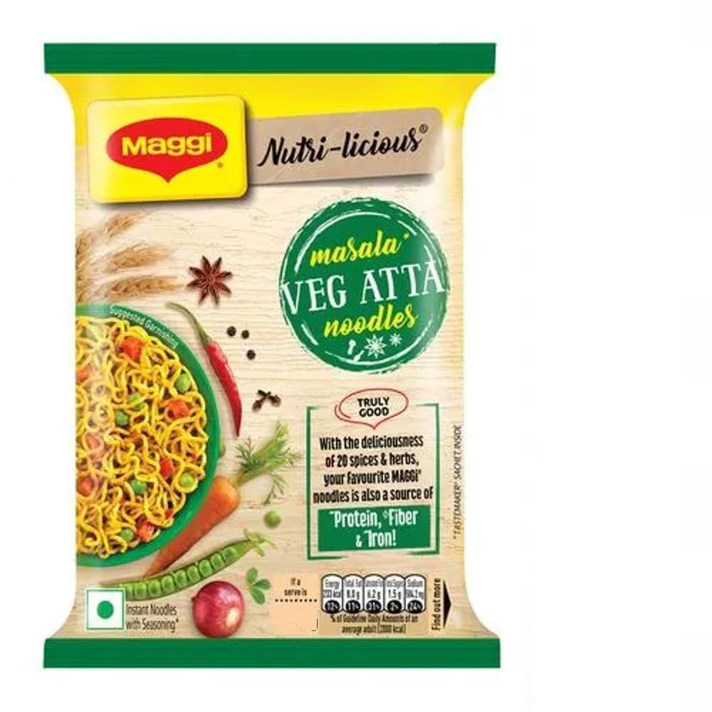 Maggi Nutri-Licious Masala Veg Atta Noodles, 75G