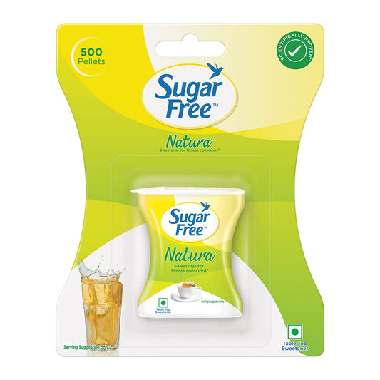 Sugar Free Natura, 500 Pellets|100% Safe| Scientifically Proven & Tested|Sweet Like Sugar But With Zero Calories| 42.5G