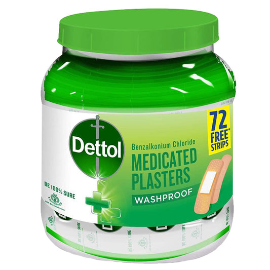 Dettol Medicated Plaster For Antiseptic And First Aid, Waterproof (Jar Of 172 Plasters)