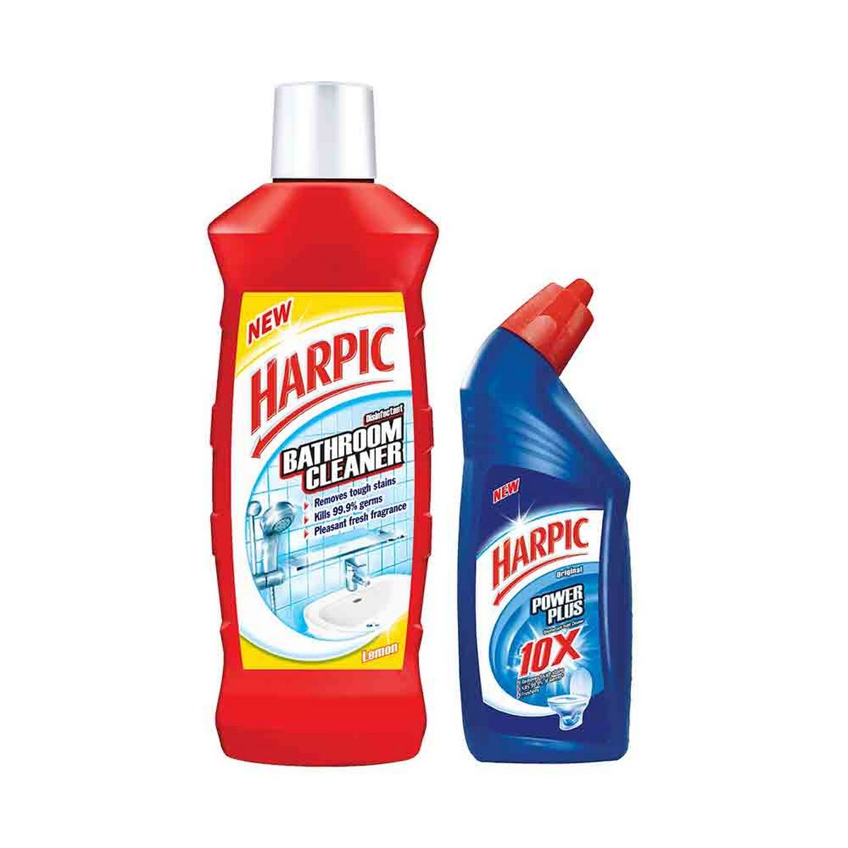 Harpic Bathroom Cleaner Liquid, Lemon - 500 L with Harpic Toilet Cleaner (Any Variant) - 200 ml