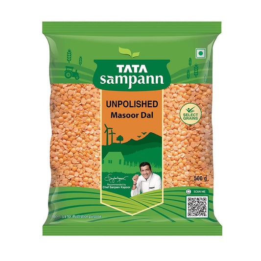 Tata Sampann Masoor Dal Split, 500 Grams