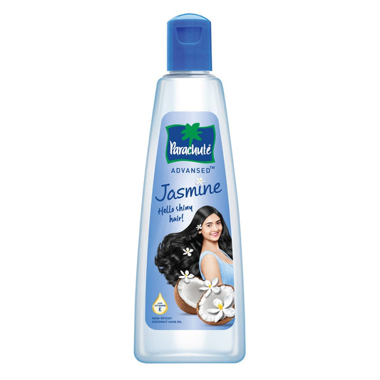 Parachute Advansed Jasmine Coconut Hair Oil With Vitamin-E For Healthy Shiny Hair, Non-Sticky, 300Ml