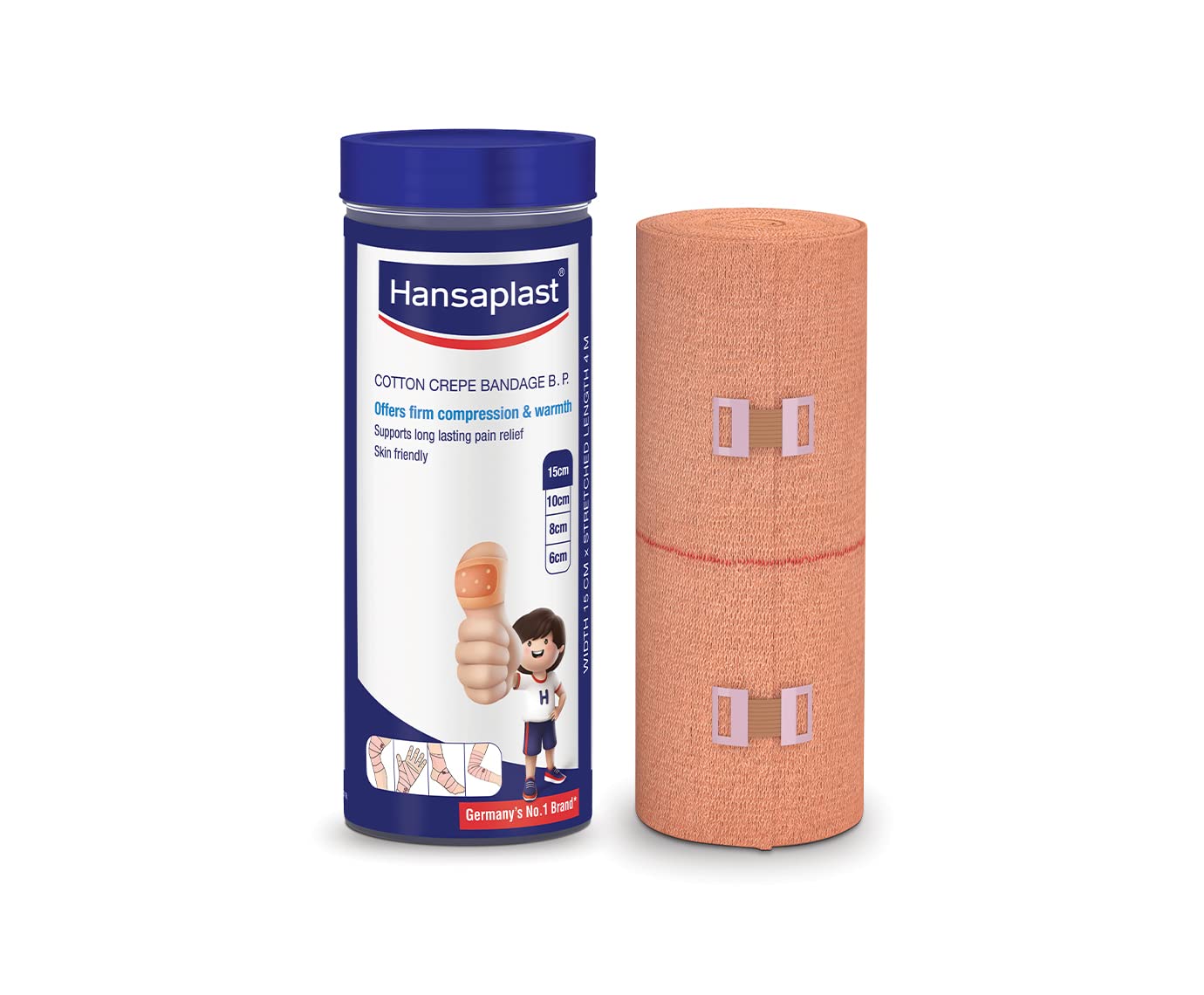 Hansaplast Cotton Crepe Bandage (15Cm X 4M), Flesh